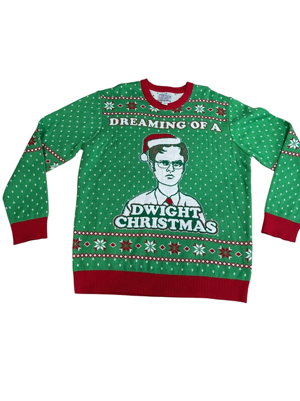 The Office Green Dwight‎ Christmas Sweater XL